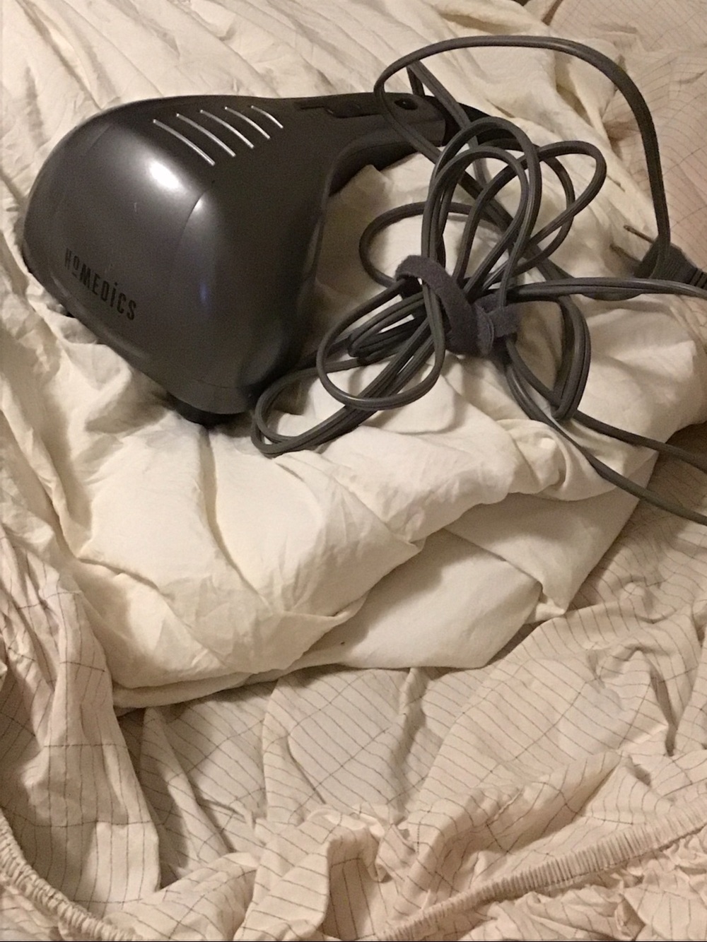 Homedics Handheld Electric Massager in Silver and Black